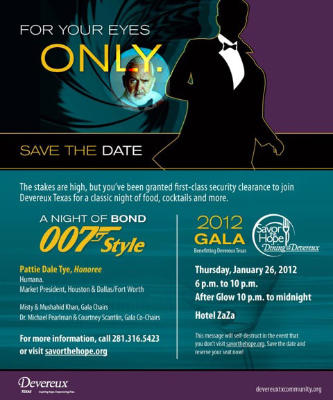 For your eyes only gala, a night of James Bond - 007 style